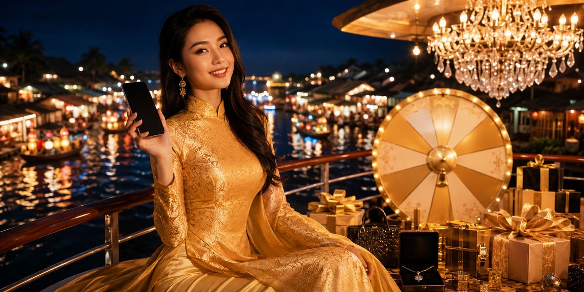 Người chơi roulette mặc áo dài tại Phú Quốc trên nền tảng casino 4khd